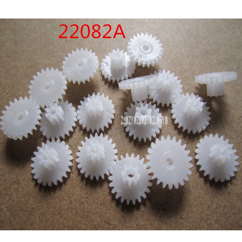 Двухслойная Шестерня из пластика POM 22082A модуль 0 5 м Редукторная шестерня вал 2 мм