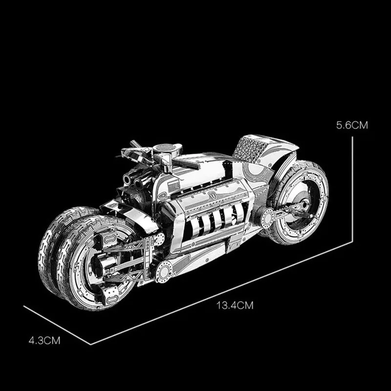 3D DIY металлическая головоломка из нержавеющей стали в Военном Стиле бронированный автомобиль/дорожное строительство стереоскопическая Сборная модель головоломки детские игрушки - Цвет: Motorcycle GN