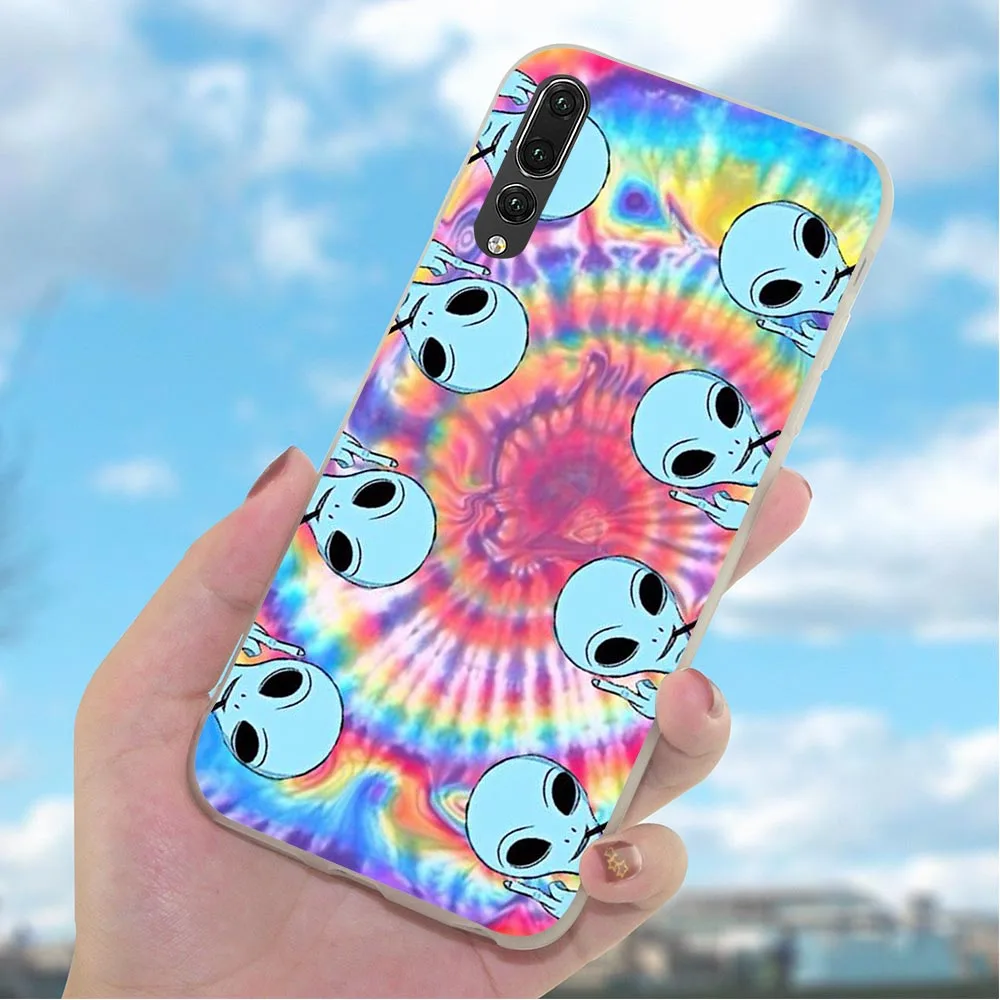 Силиконовый чехол для huawei Y6 забавные рисунки инопланетян чехол для телефона Y7 Y9 Nove 3 3i Honor 6A 7A 7X Pro 8 Lite 8C 7C 10 Note