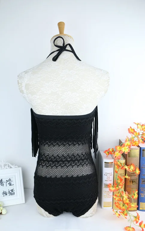 Купальник женский кружевной прозрачный сетчатый комбинезон с цветочной