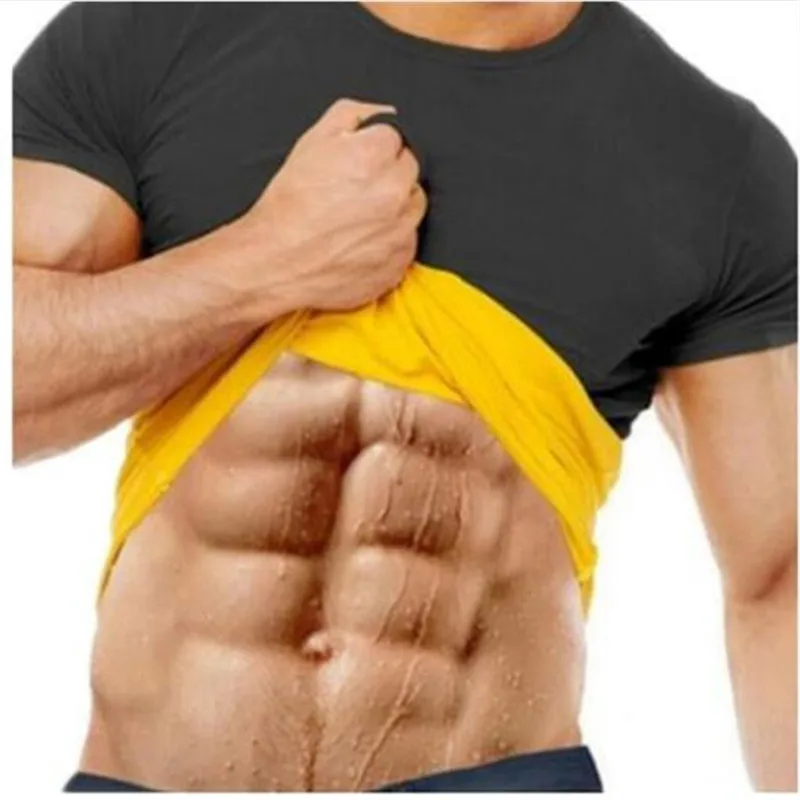 2018 Мужская компрессионная тонкая рубашка неопреновый тренажер талии