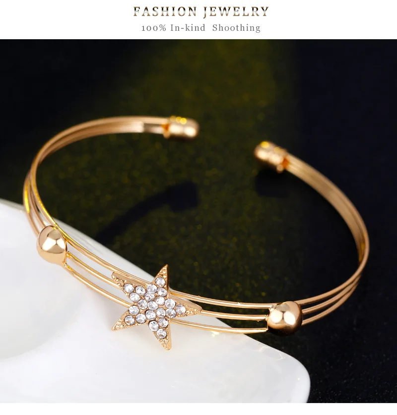 Комплект украшений HC для девочек милые Ювелирные наборы золотистого цвета с