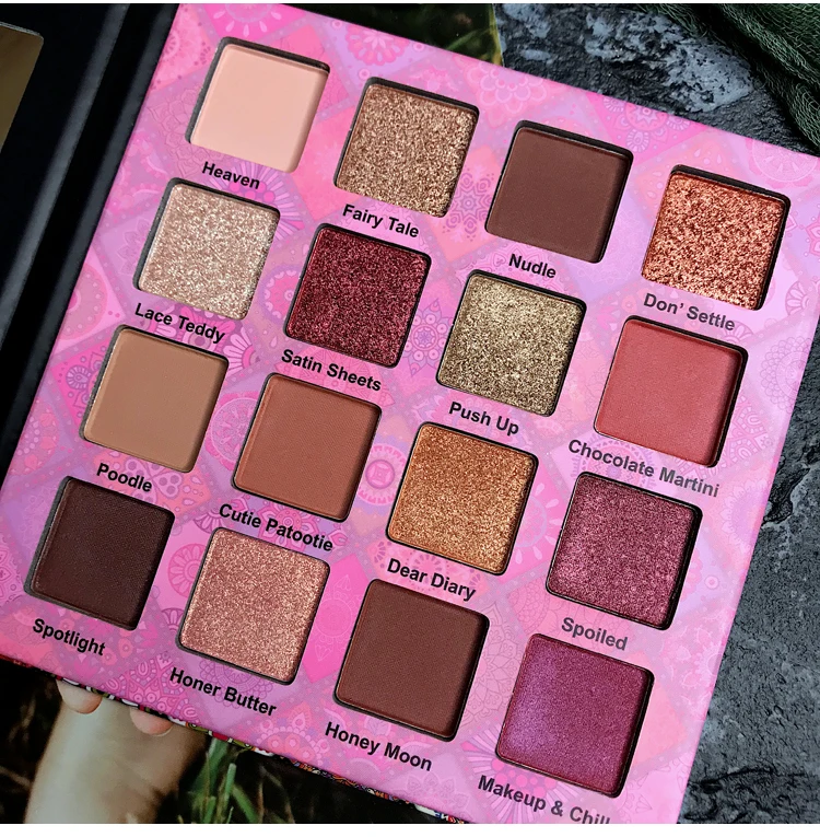 Палитра теней для век 16 цветов палитра макияжа мягких искусственных