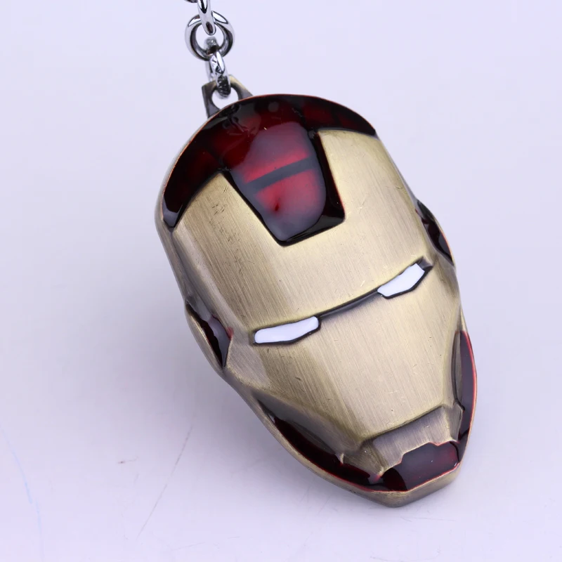 Marvel Супер герой мстители маска Железного Человека Металлический Брелок подвеска брелок Лига Справедливости мужской подарок Железный человек