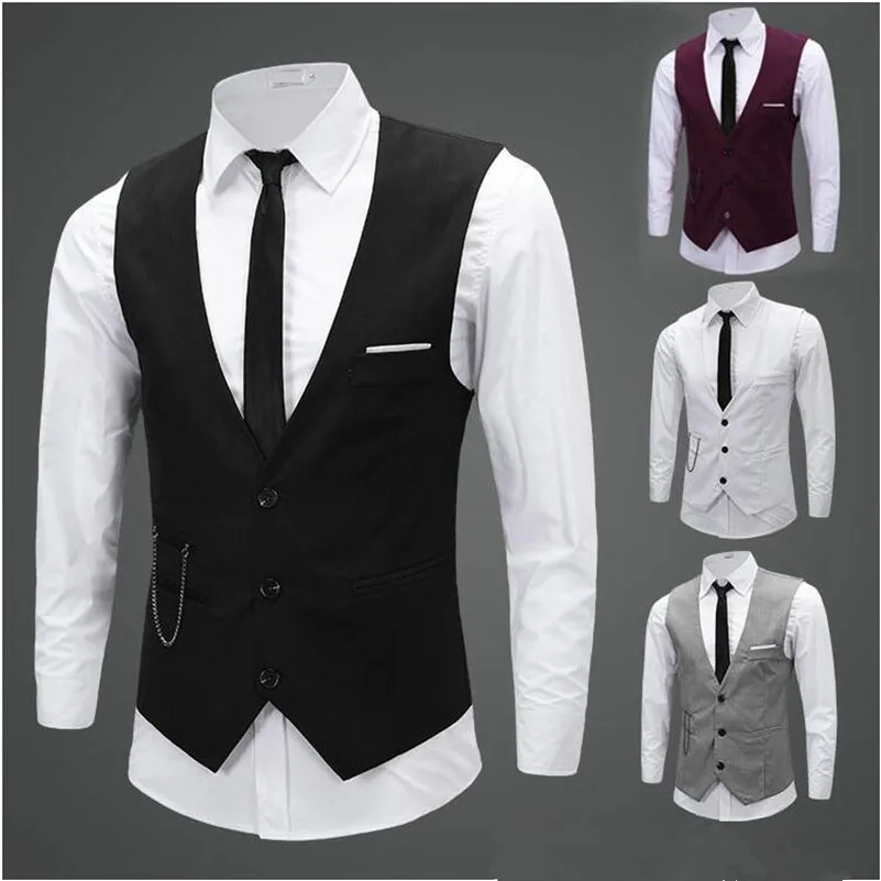 UNIVOS KUNI, хит, размер, M-3XL, жилет, мужской, весенний, тонкий, мужской, деловой костюм, жилет, мужской жилет, Colete, Модные жилеты, Q5126
