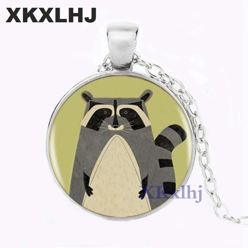 Ожерелье с подвеской логотипом енота ювелирное изделие мультяшным животным
