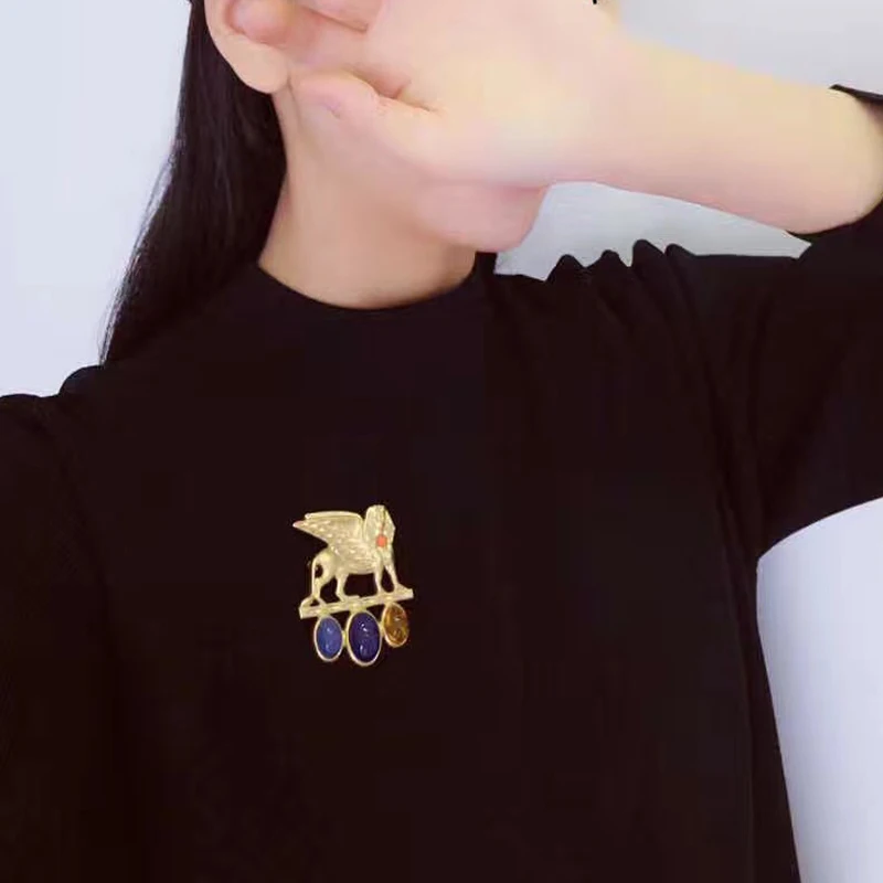 Бутик аморта животное Золотой летающий тигр броши|brand brooch|brooch brandbrooch designer |