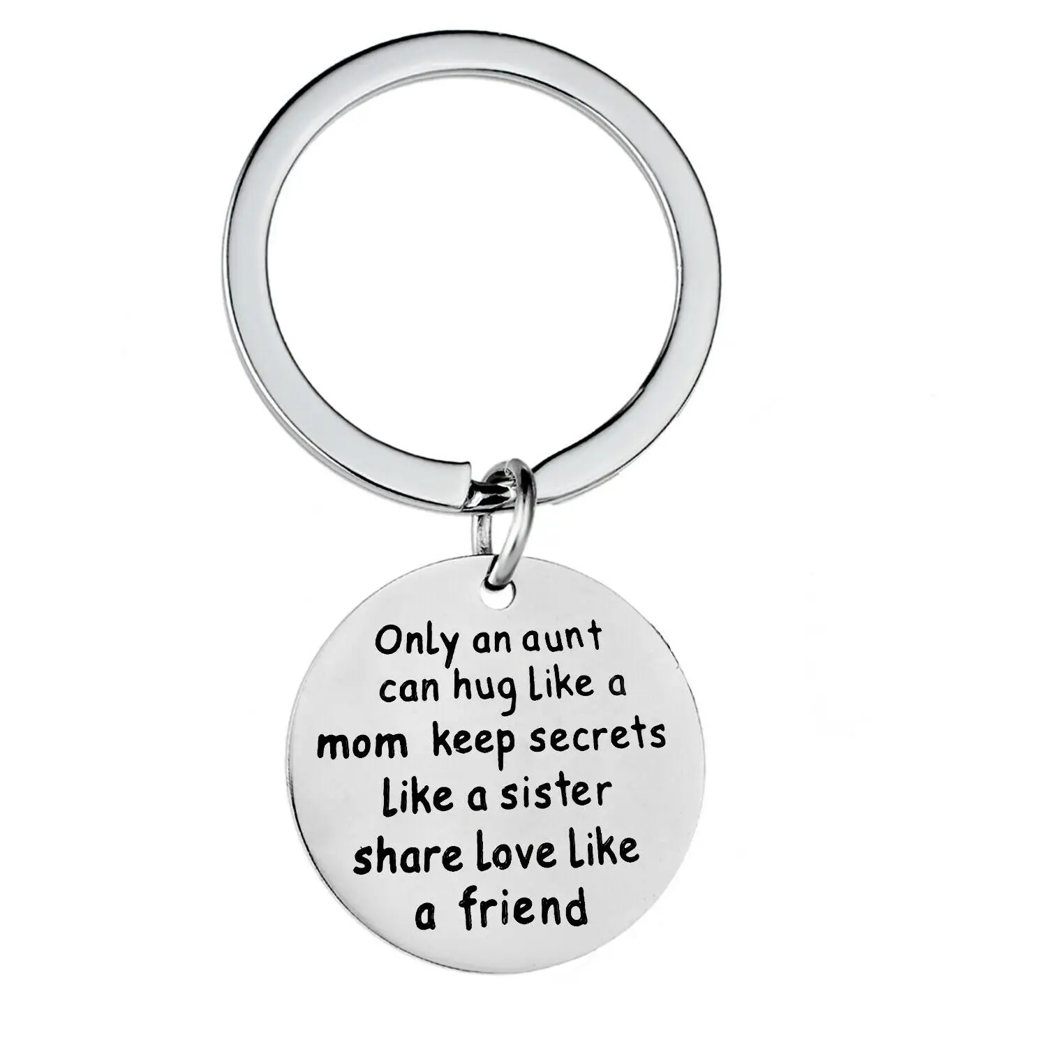 Keyring Only An Aunt Дочь сын отец и День матери мама бабушка папа тетя Семья кулон Цепочки и ожерелья сестра подруга подарок из нержавеющей стали цепи Цепочки и ожерелья - Окраска металла: Keyring Only An Aunt
