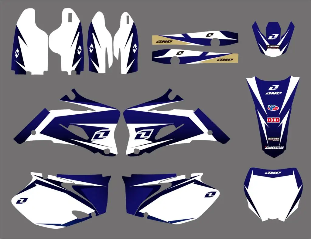 Новый стиль командная графика и фоны наклейки для Yamaha YZ250F YZ450F 2006 2009 YZ 250F 450F YZF250