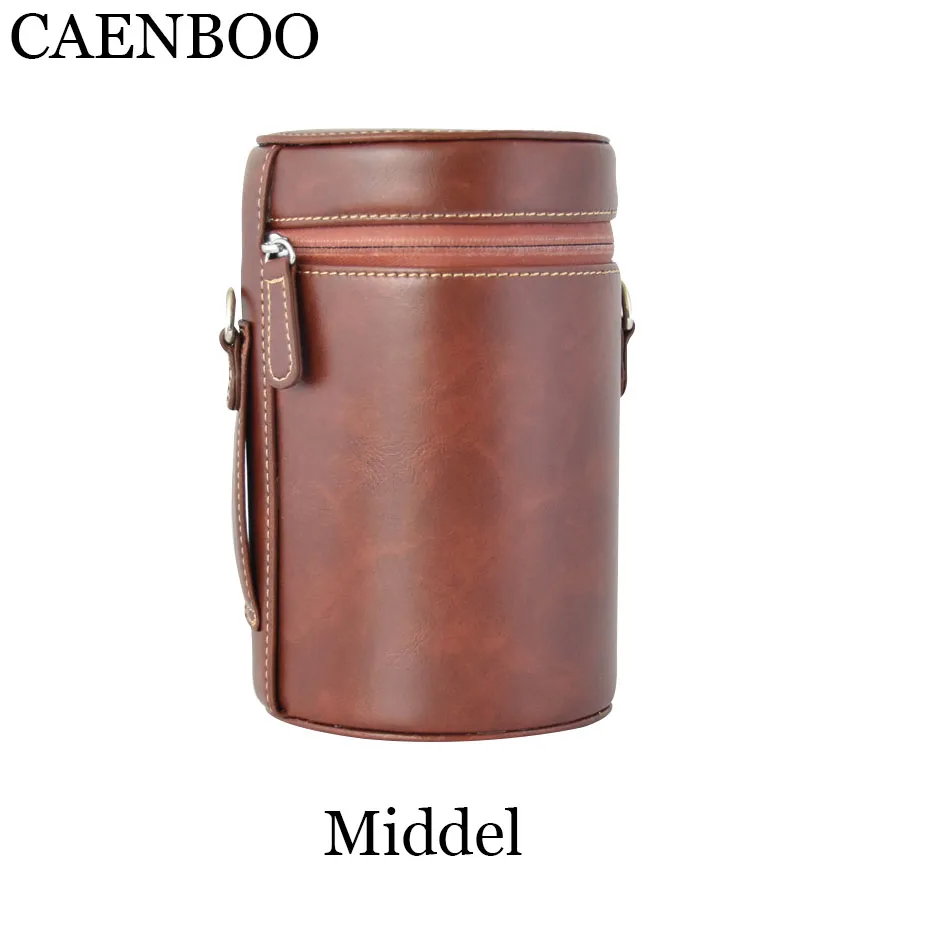 Coffee Middle One Чехол для объектива CAENBOO в стиле ретро из искусственной кожи чехол для объектива Canon Nikon sony Pentax Fujifilm Tamron Sigma Чехол протектор Универсальный - Цвет: Coffee Middle One