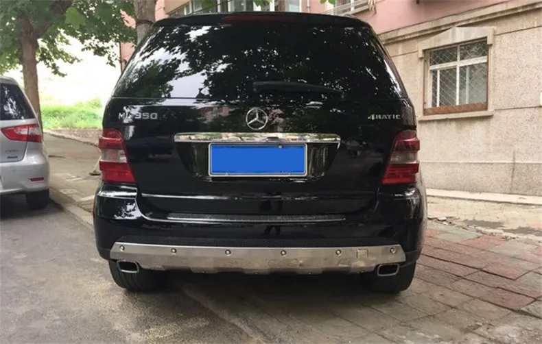 Для Mercedes-Benz W164 ML350 ML500 2006-2011 бампер защитная пластина высокого качества из нержавеющей стали передняя+ задняя авто аксессуары