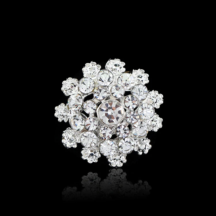 Модный свадебный букет ювелирных изделий цветок брошь булавка серебряные Стразы