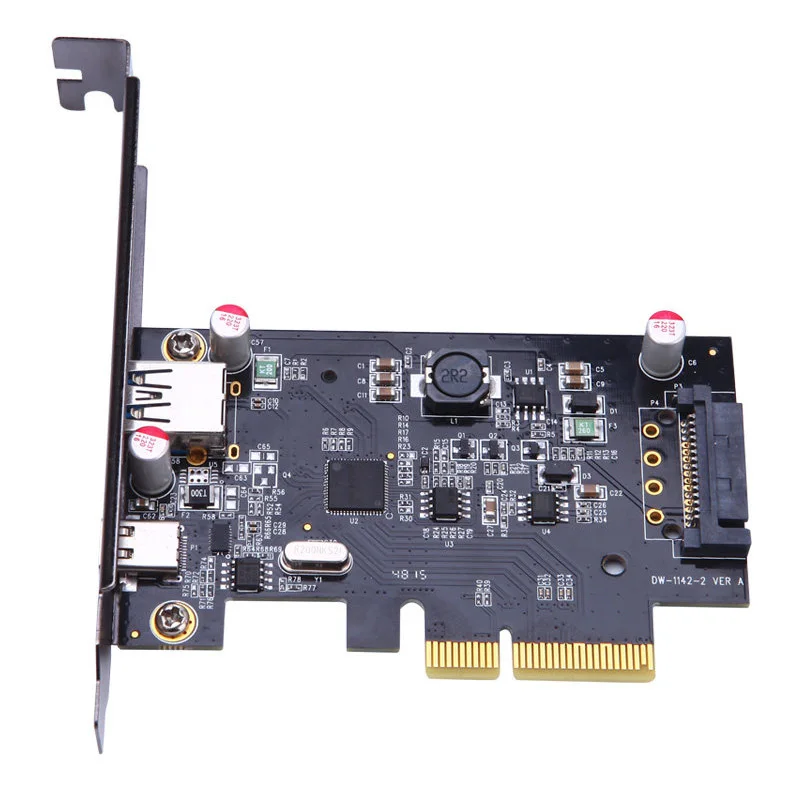 Карта расширения PCIe на USB 3 1 Type C + A сетевой адаптер карта для настольного ПК