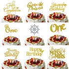 Русская Корона Happy топперы для торта на день рождения, флажки для торта на день рождения Фламинго от мисс к миссис украшения для свадебного торта фелиз кумплеанос