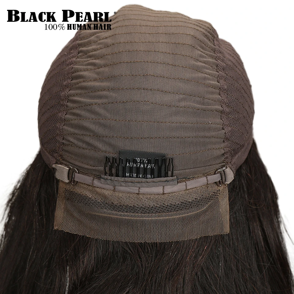 От Black Pearl шелковистые прямые волосы 13x4 Синтетические на кружеве парики из