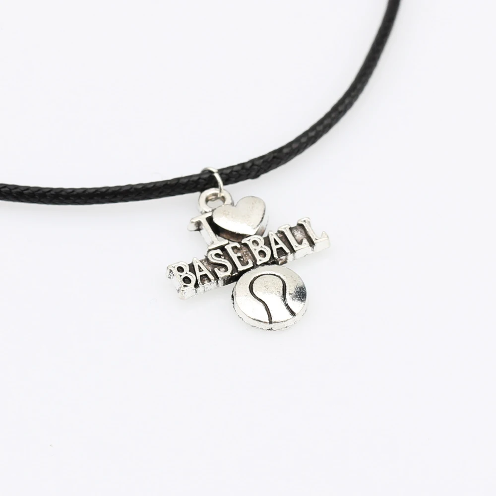 Новое поступление бейсбольный вентилятор сплав спортивное ожерелье ювелирное