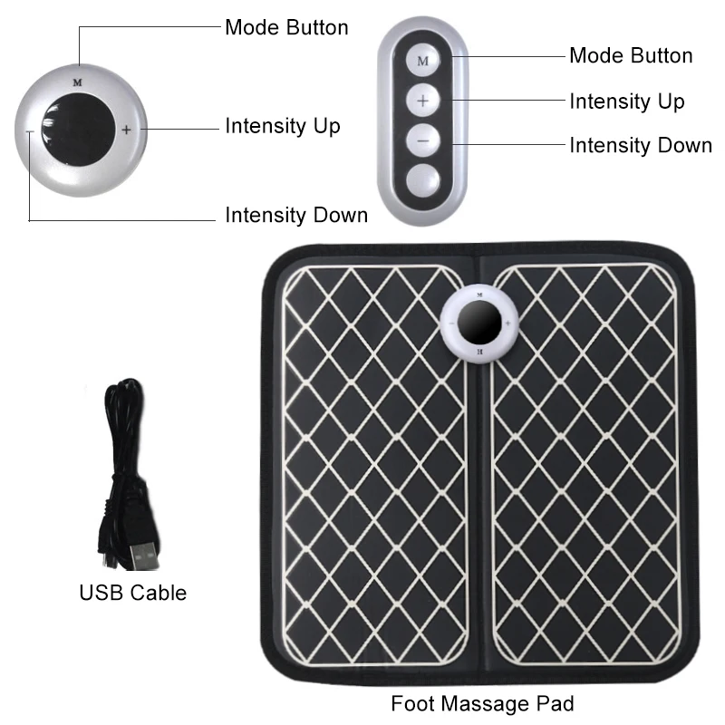 Электрический EMS массажный стимулятор для ног ABS физиотерапия Восстанавливающий