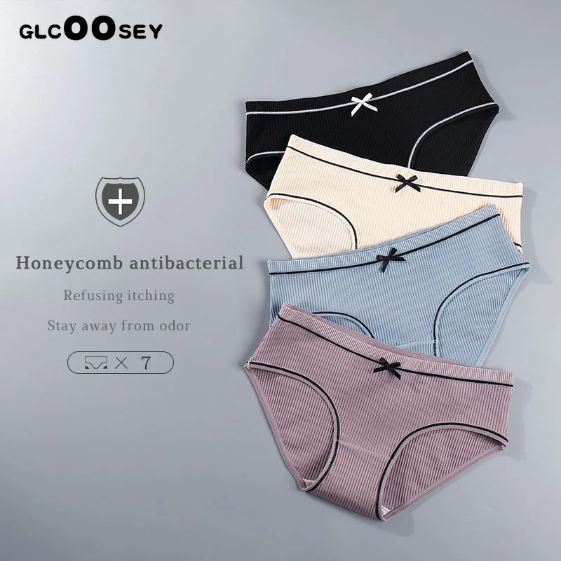 Женские хлопковые дышащие трусики со средней посадкой женское нижнее белье