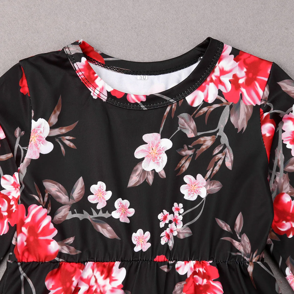 Семейное платье одинаковые модные женские платья макси с цветочным принтом для