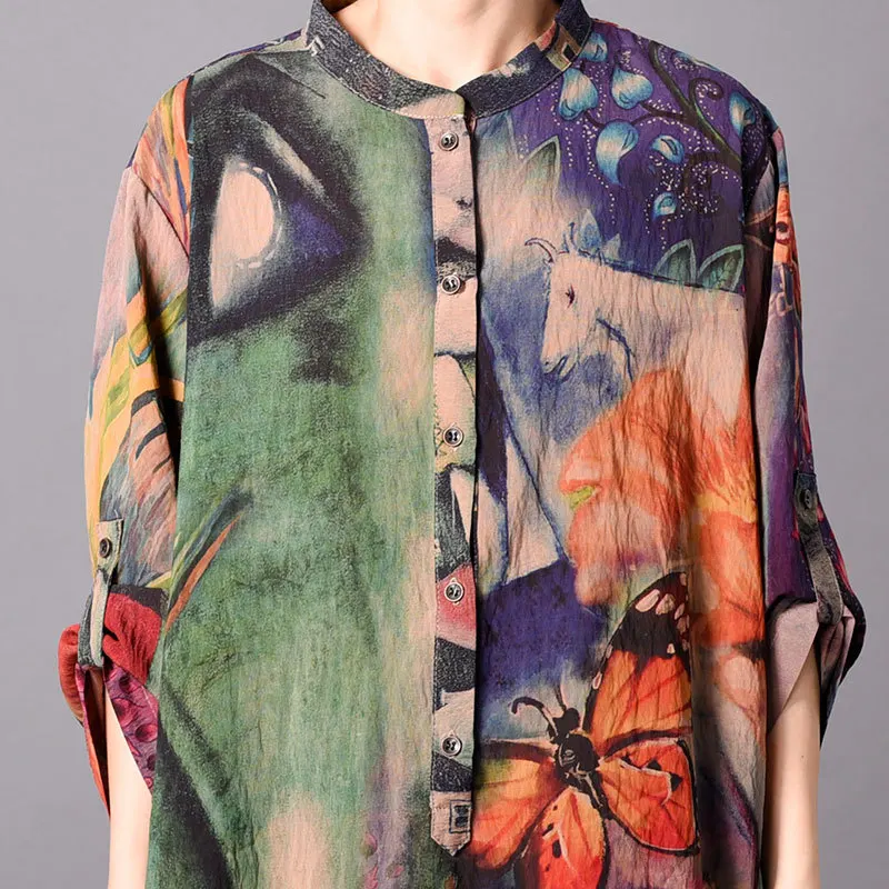 Женское весеннее элегантное свободное лоскутное платье нестандартной длины