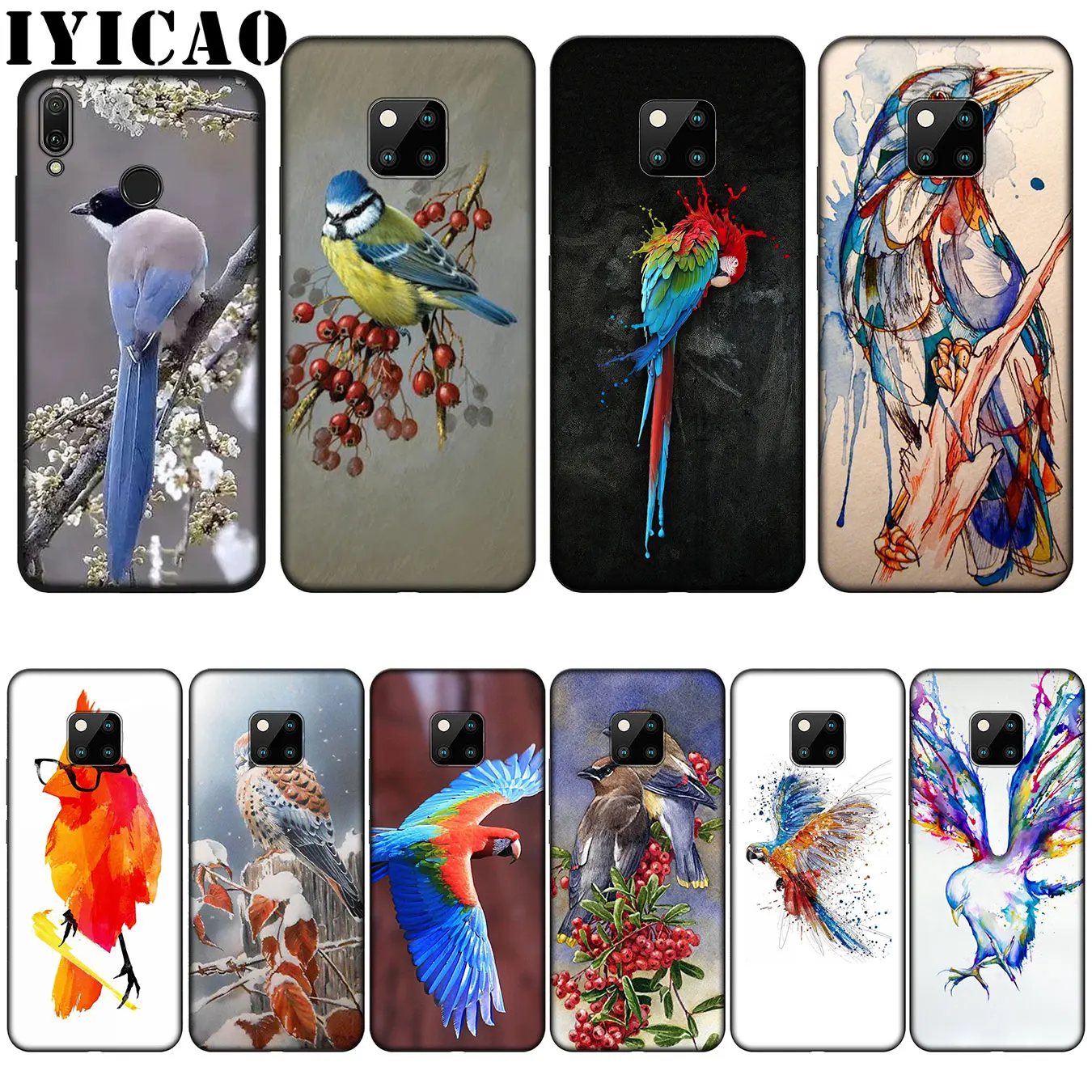 Мягкий силиконовый чехол с птицами на дереве для Huawei Nova Smart 5 5T 5i 4E 4 3i 3 2i 2 Lite Mate 30 20 10