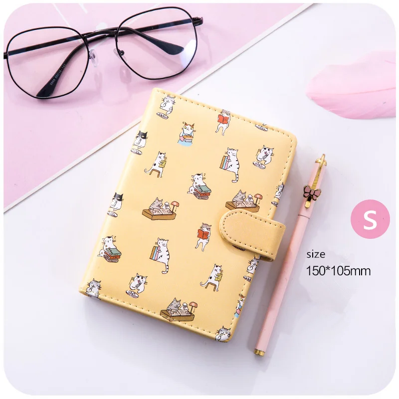 YELLOW-S Kawaii блокнот рубанок bullet journal Еженедельный ежемесячный органайзер для подростков дневник Биндер программа расписание офисные школьные канцелярские принадлежности подарок - Цвет: YELLOW-S