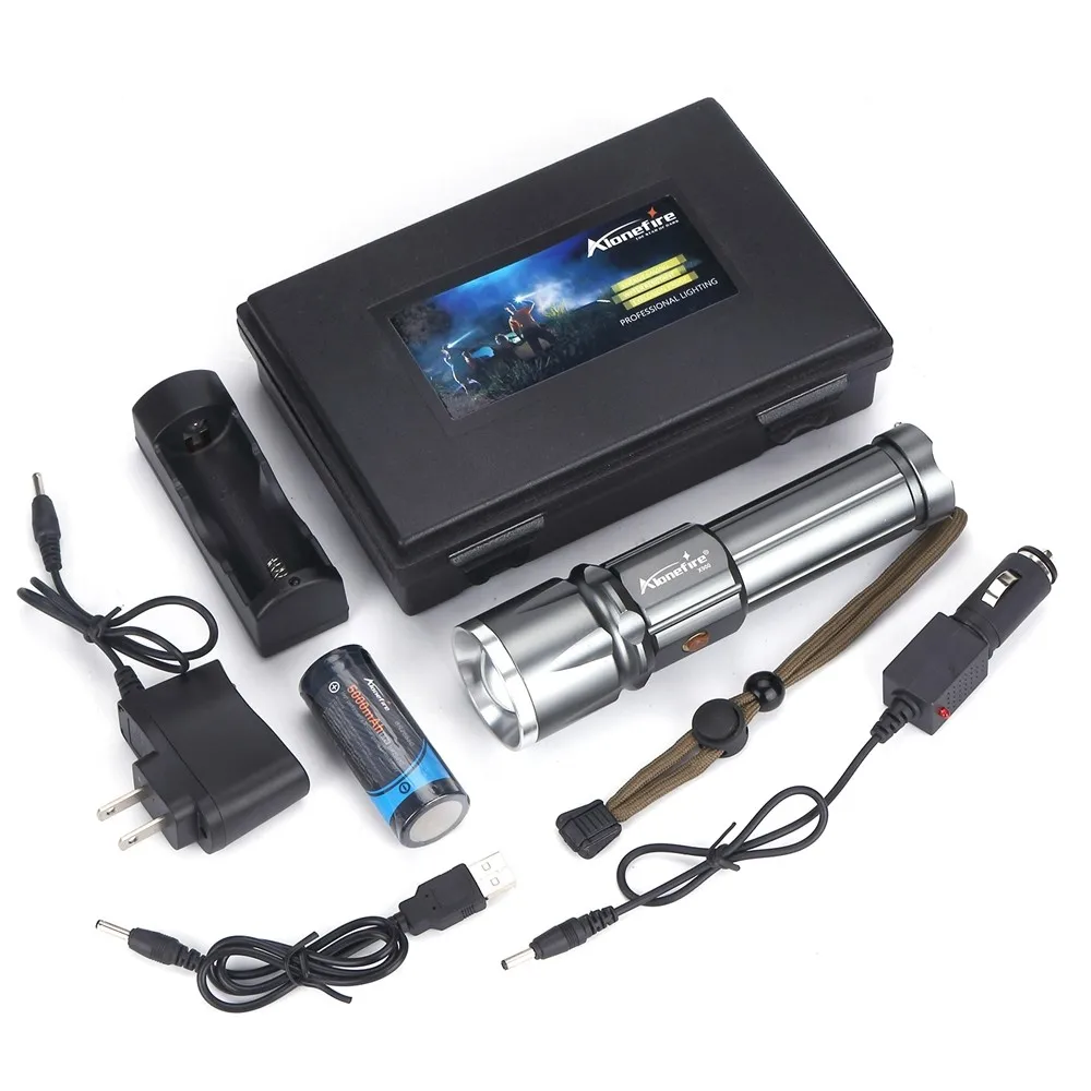 AloneFire X900 CREE XM L2 T6 алюминиевый наружный светодиодный фонарь Zaklamp фонарь для 26650 или 18650 перезаряжаемый аккумулятор