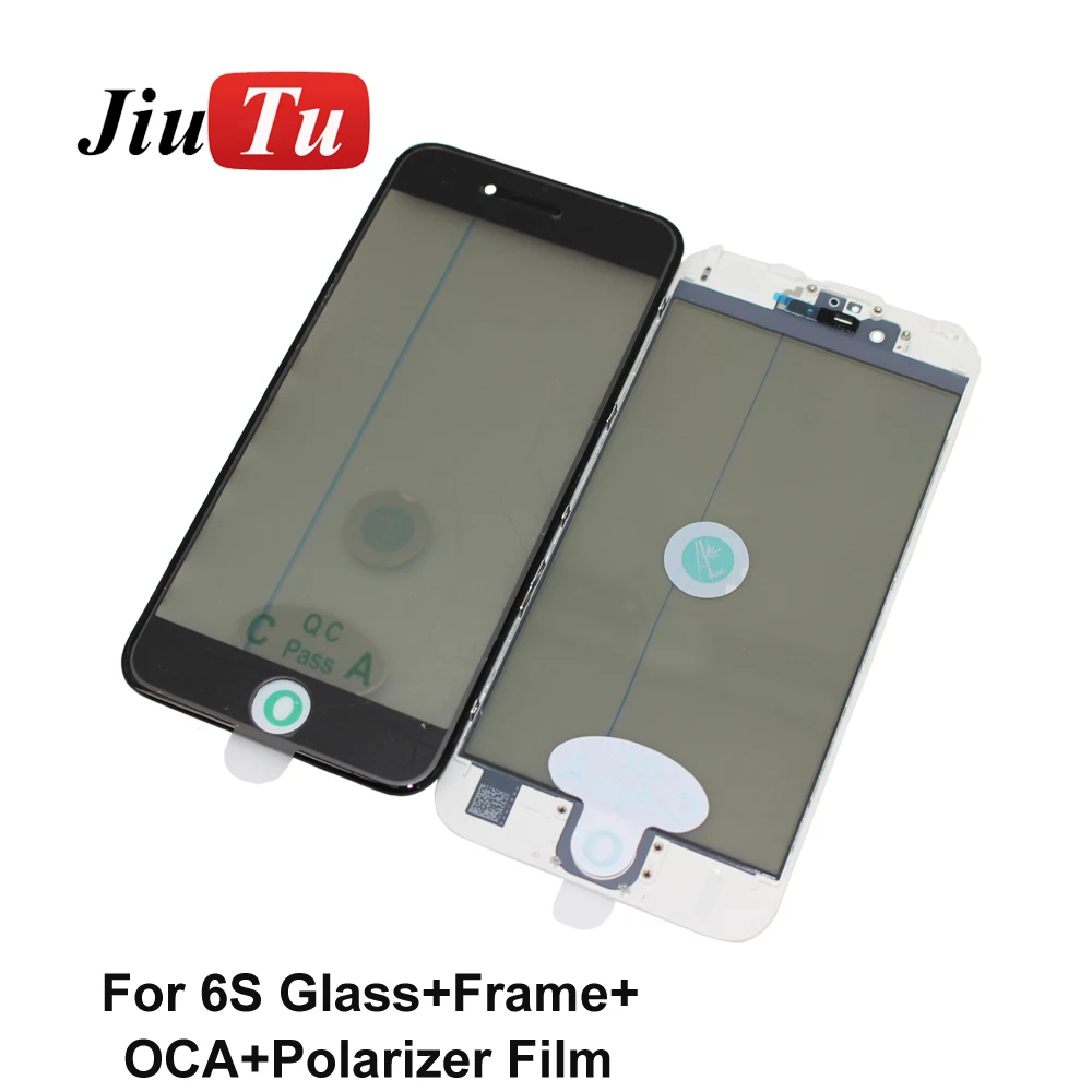Холодный пресс OEM внешнее стекло со средней рамкой + ОСА поляризатор для iPhone 6/6 S/7