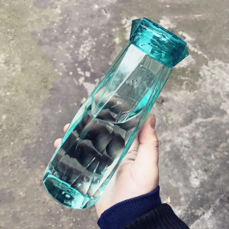 620 мл моя летняя бутылка для воды с бриллиантами, пластиковая бутылка botella de agua, креативная Спортивная бутылка для питья garrafas, шейкер copo com canudo