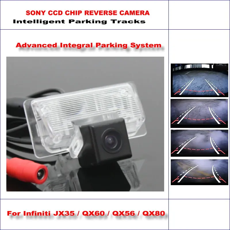 

Car Rear Revese Camera For Infiniti JX35/QX60/QX56/QX80 Intelligent Parking Tracks Reverse Backup NTSC RCA AUX HD CCD SONY CAM