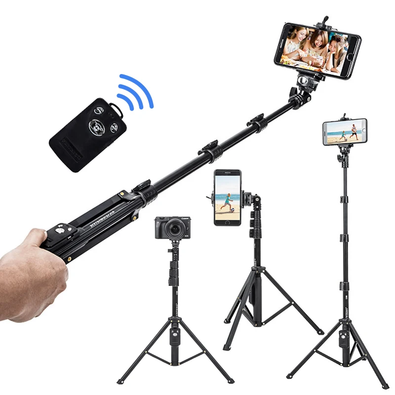 

Yunteng 1388 51in Selfie Stick with Wireless Charging Bluetooth Remote Portable Tripod Mount for Smartphone Live Stream Vlog