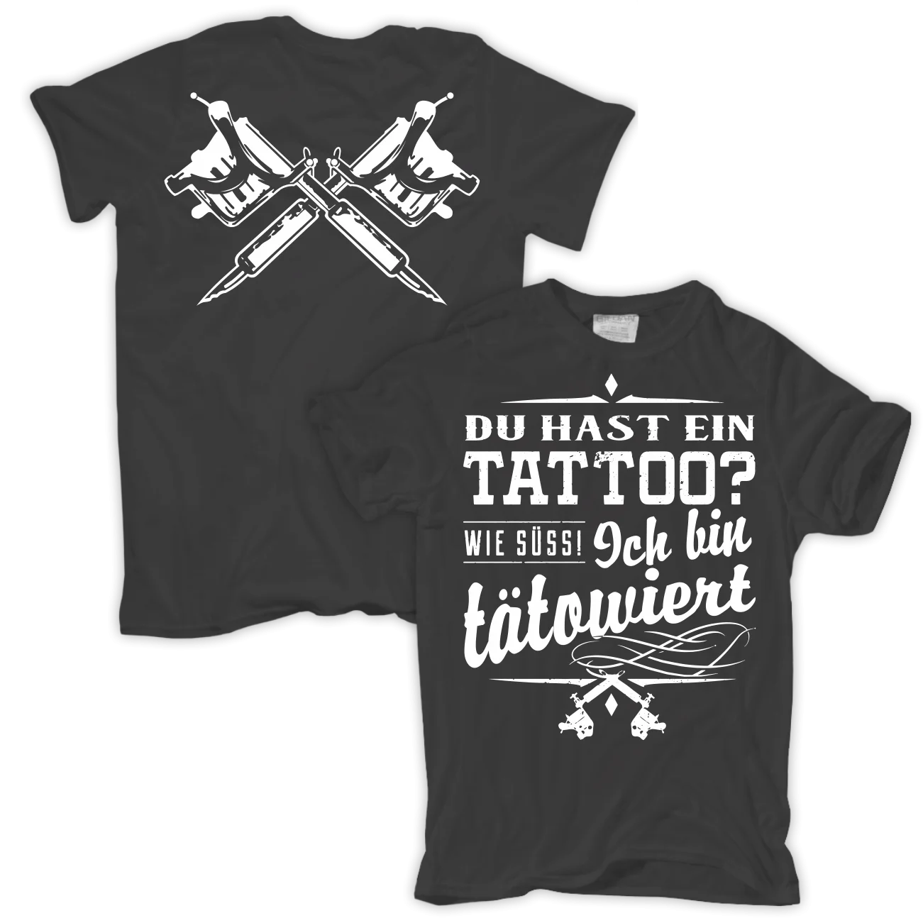 Новинка 2019 короткая футболка с надписью Du Hast Ein Tattoo ICH BIN Geschenk летняя из 100%
