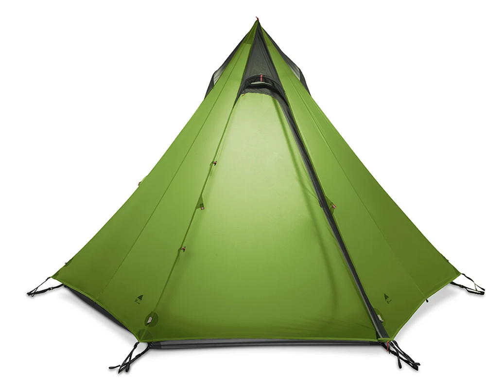 15D Green 3F UL gear CangYuan3 Сверхлегкий 15D с силиконовым покрытием для 2 до 3 человек туристический тент 3 сезона для кемпинга, пешего туризма, трекинга - Цвет: 15D Green