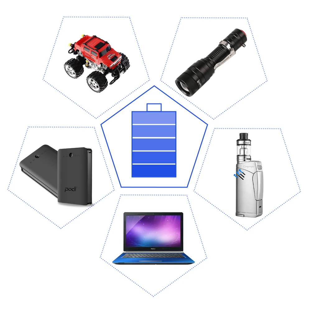 AWT 21700 батарея 4800mAh 35A Высокая разрядная мощная аккумуляторная для Vape фонарик