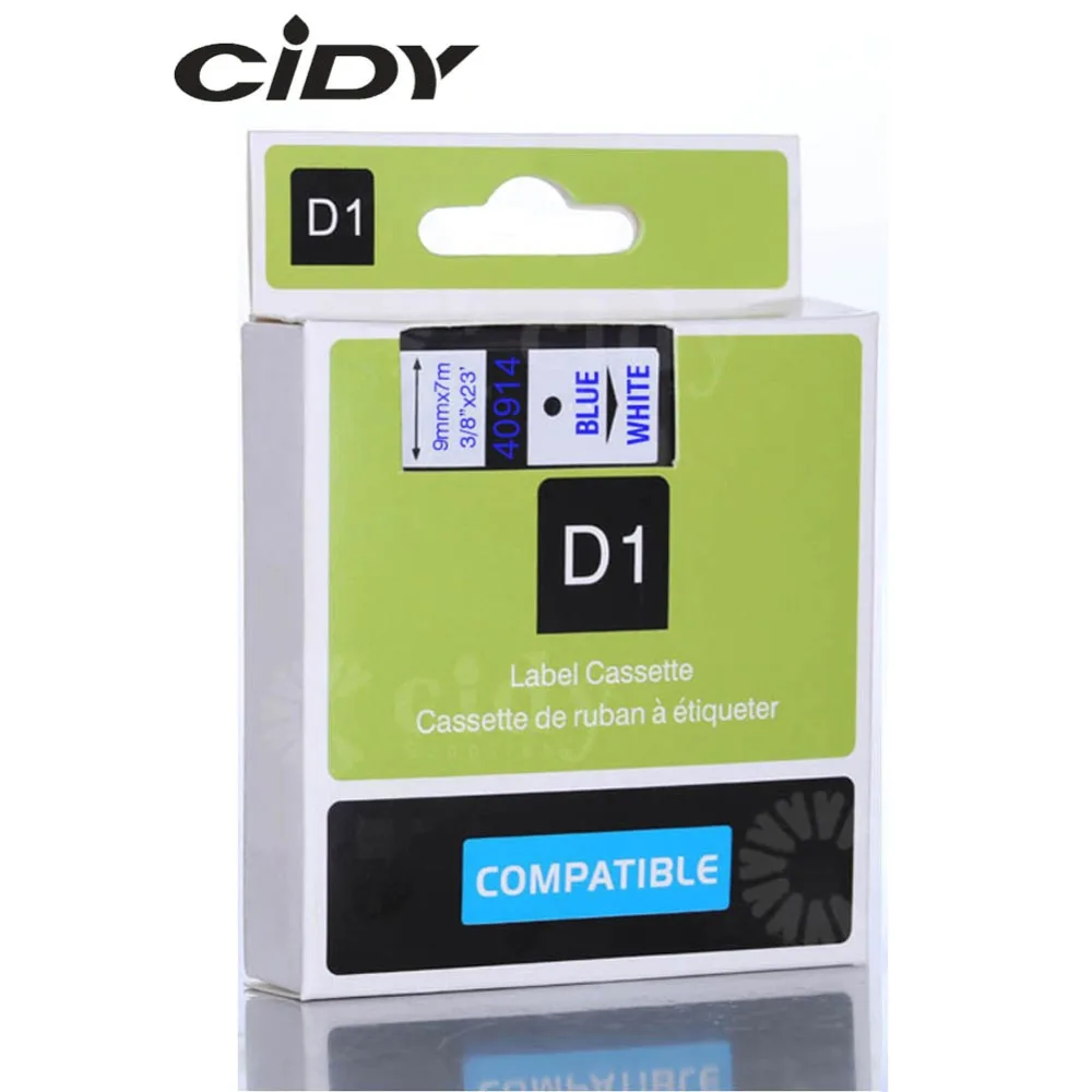 Cidy 40914 Compatible Dymo D1 manager 9mm blue on white for Label Printer label tape LM 160 280 | Компьютеры и офис