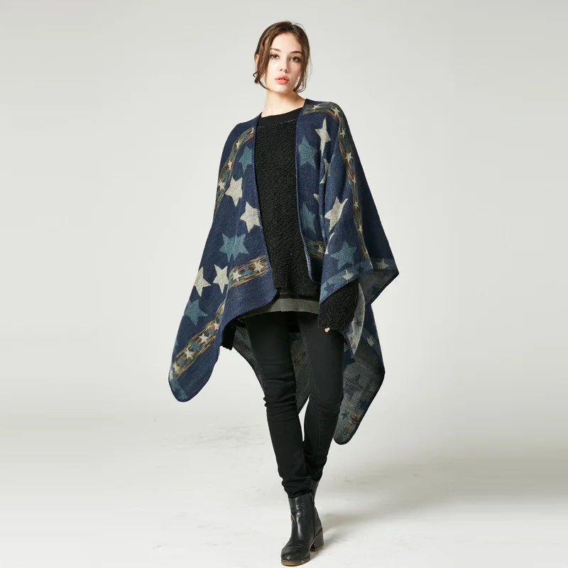 Autumn Winter New Fashion Women Scarf Collar long style sweater wrap swing batwing sleeve tassel jumpers |