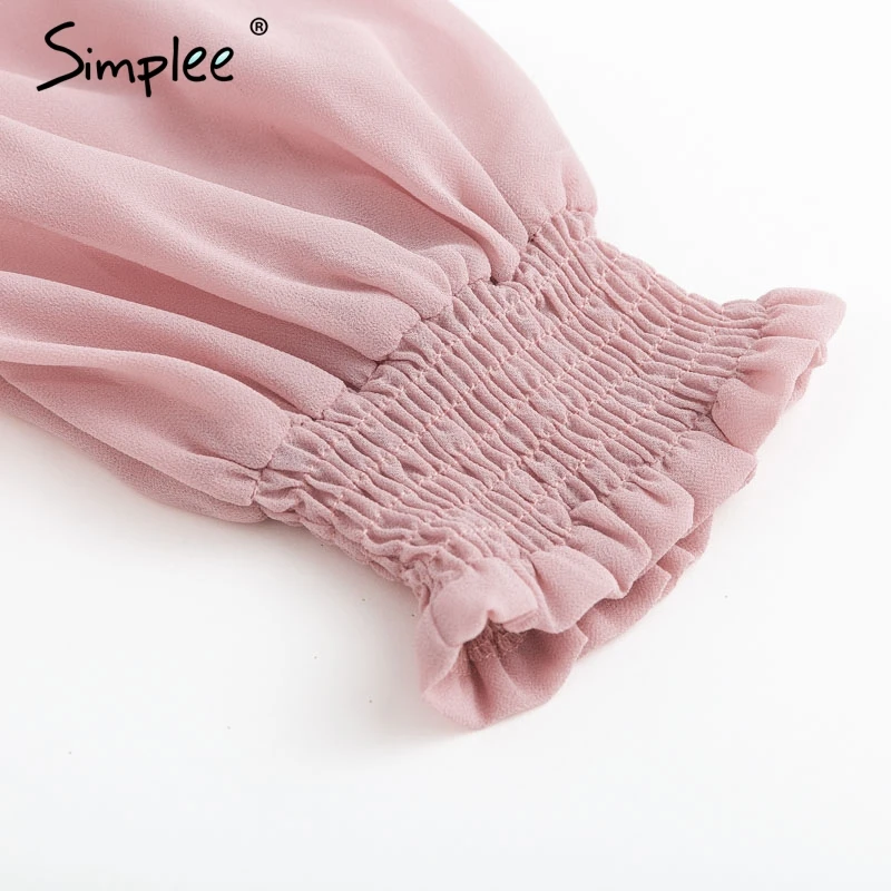 Женские шифоновые боди Simplee, с буфами на рукавах, цельное короткое, сексуальное, элегантное боди на лето для дам, актуальное в году