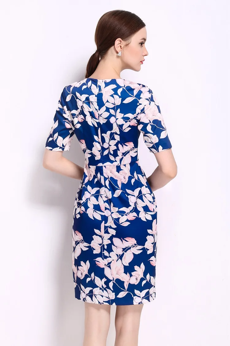 Летнее платье 2017 Женское с принтом Кружево Платья для женщин Европейский дизайн