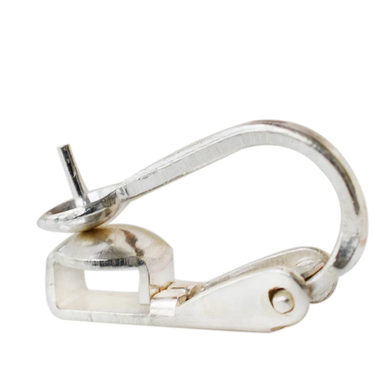 Фурнитура для зажима сережек однотонные рандомные серебряные петли закрепления