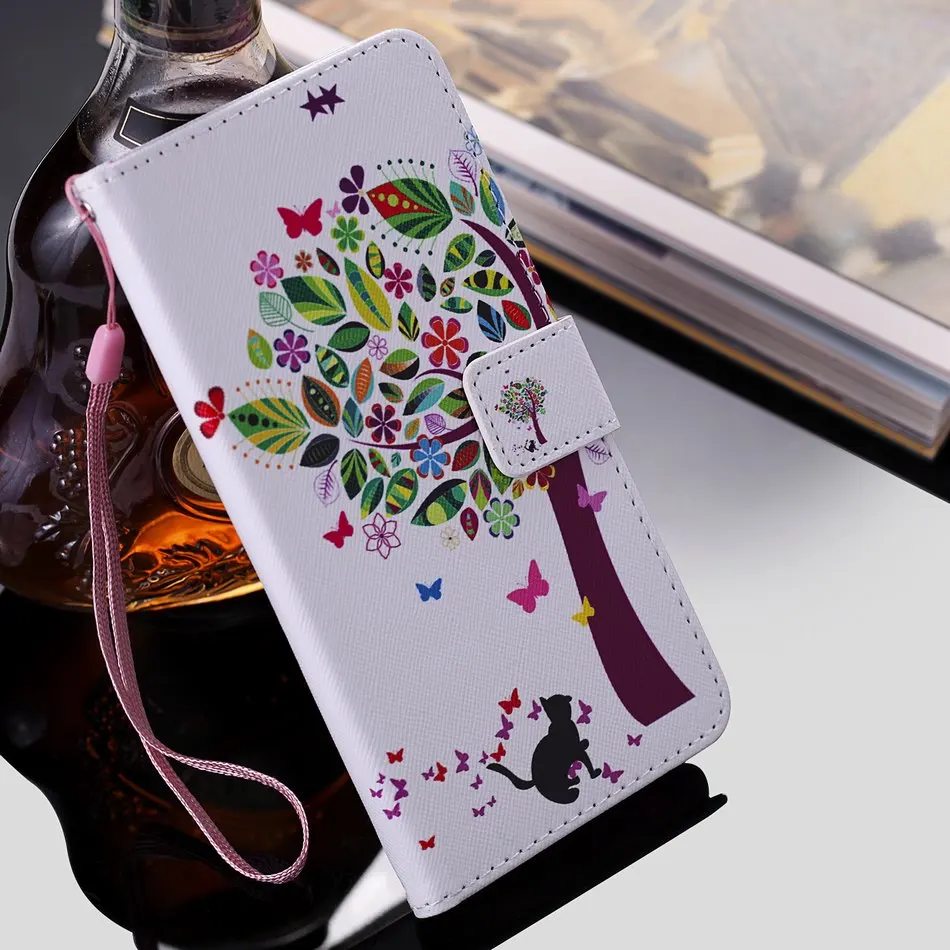 

Tree Flowers Book Case For Samsung J1 2016 J2 Core J3 J5 2017 J4 Plus J6 Prime J7 Duo J8 2018 J120 J310 J510 J710 J330 J530 E06Z