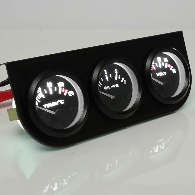 Вольтметр транспортного средства &amp температура воды манометр масла 2 дюйма 52 мм