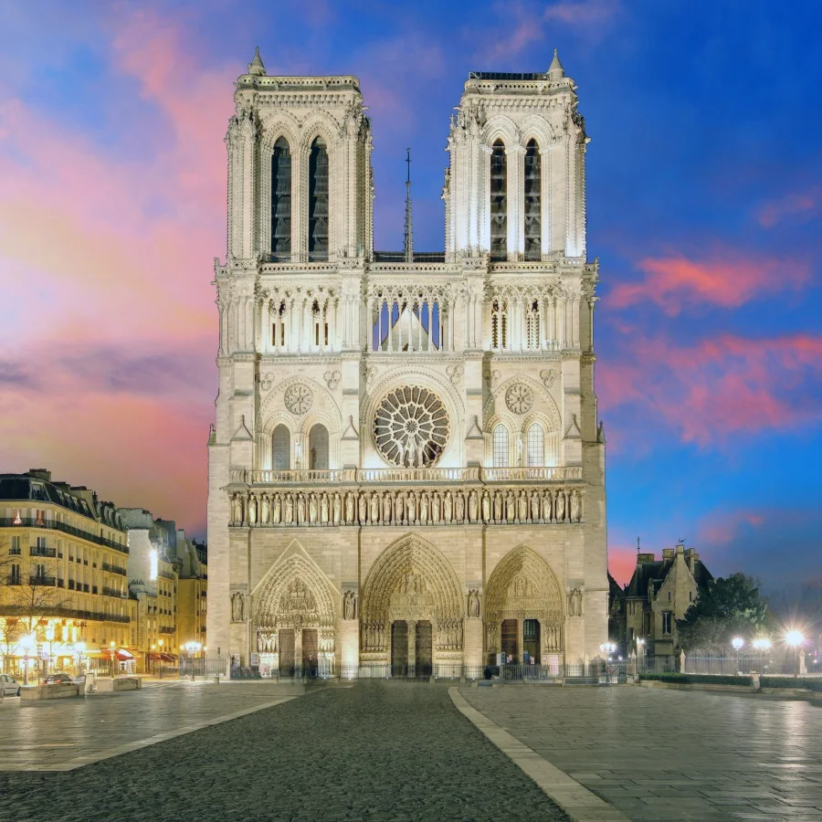 Laeacco Фото фоны Notre Dame De Paris Town Resorts Живописный фон для фотосъемки Студийная