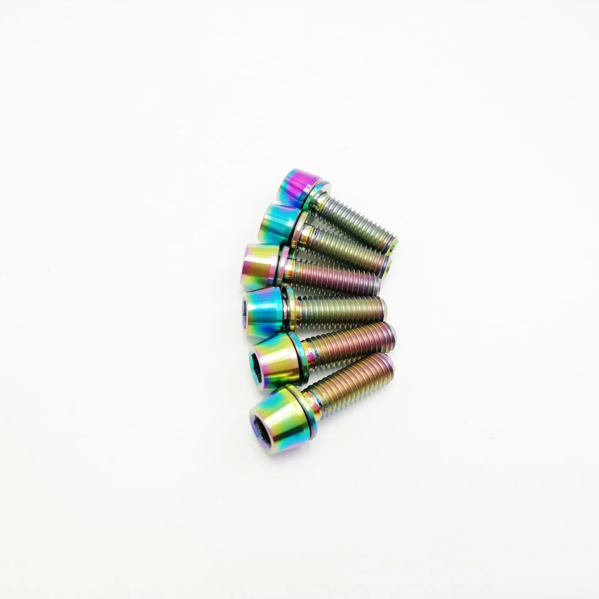 6 шт. титановые Ti болты M5X16mm M5* 16 мм Конические Винты Болты с шайбами для велосипеда стебли руля
