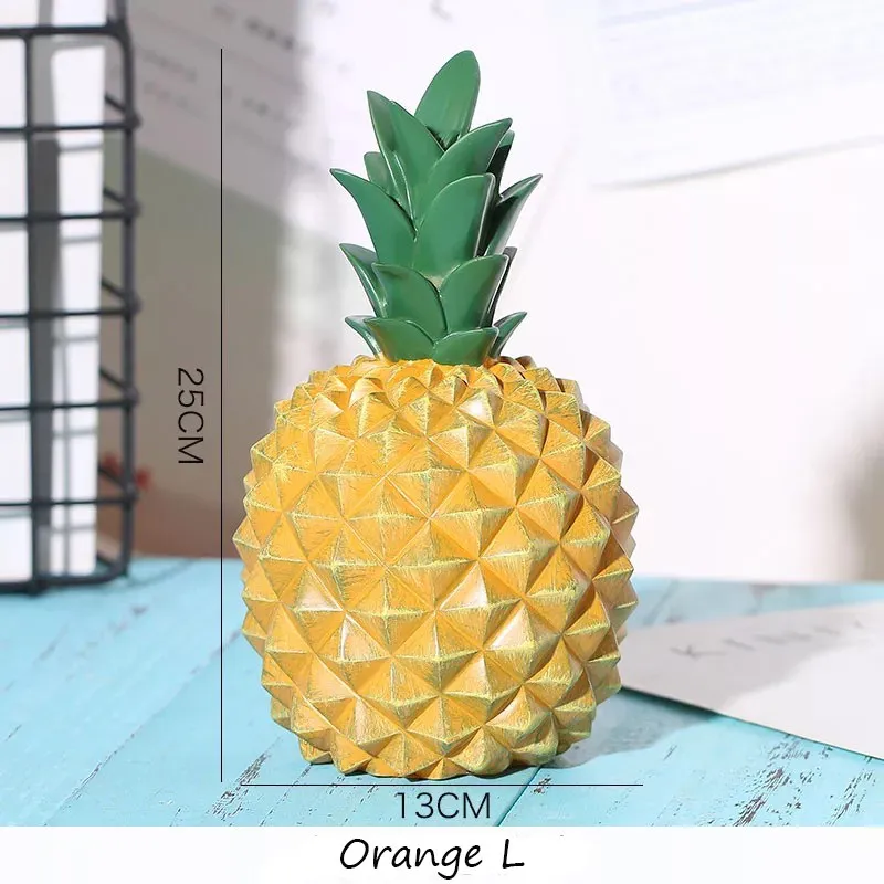 Orange L NOOLIM нордическая современная простая и креативная коробка для хранения ананаса гостиная ресторан винный шкаф Декоративная копилка - Цвет: Orange L