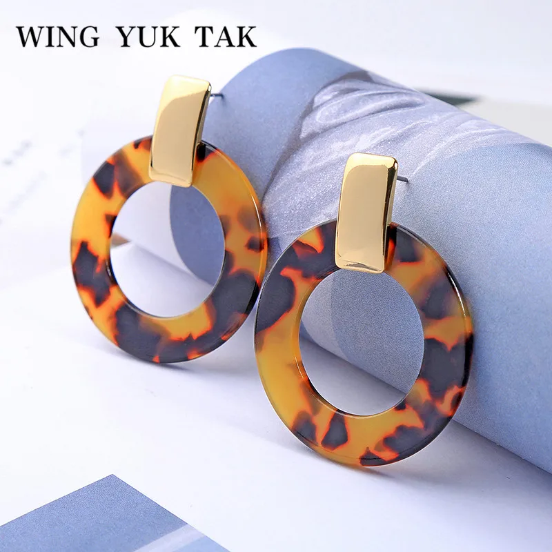 Крыло ЮК так акриловые круглые женские серьги 2019 модные ювелирные изделия