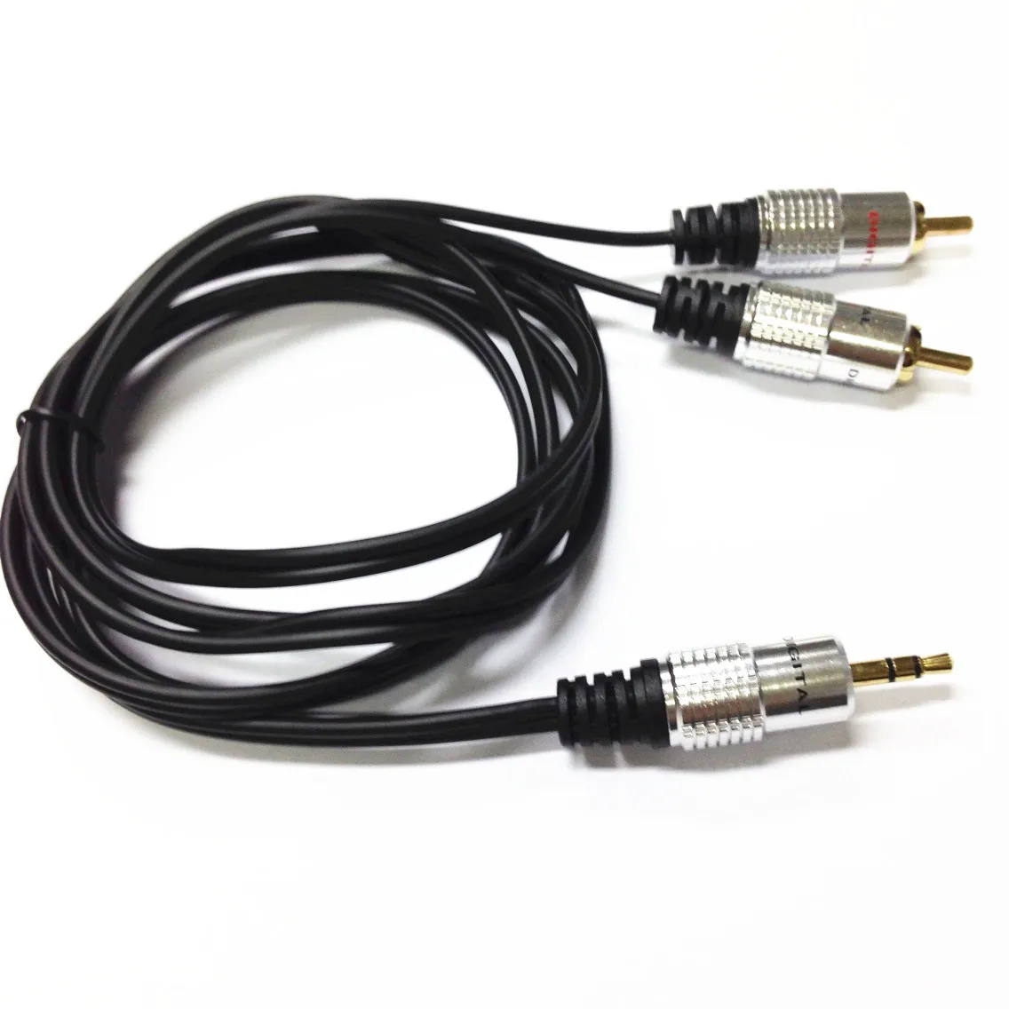 2 RCA Twin Phono Plug 24K Gold кабель 1 5 м чистый 3 мм стерео аудио разъем | Компьютеры и офис