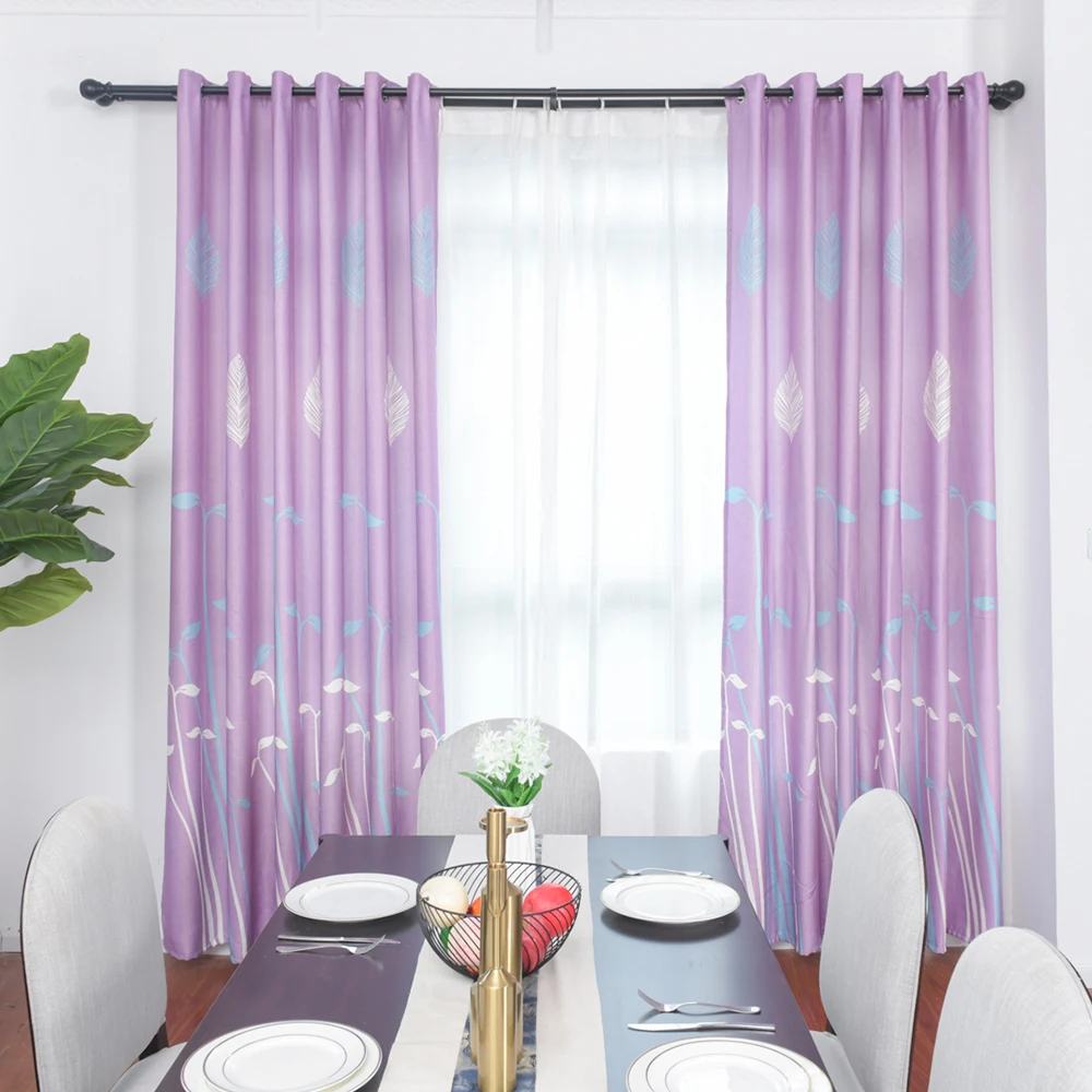 Затемненные занавески с принтом бобов скандинавские из органзы для спальни