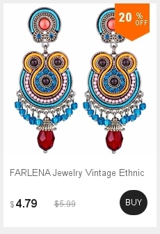 FARLENA Jewelry Винтаж Этническая Стиль Висячие серьги для женщин ручной работы из бисера серьги-кисточки в богемном стиле длинные