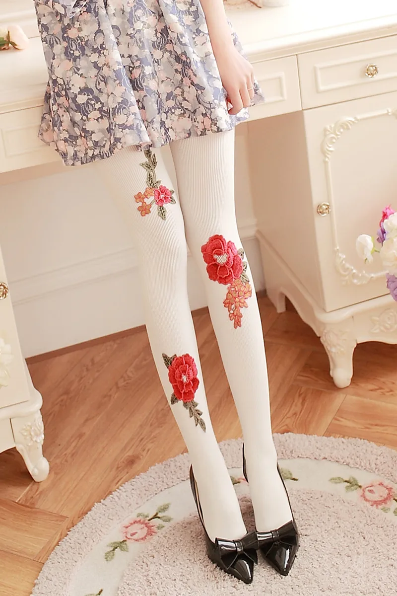 Весенне осенние розовые разноцветные колготки с шелковым принтом 120D бархатные