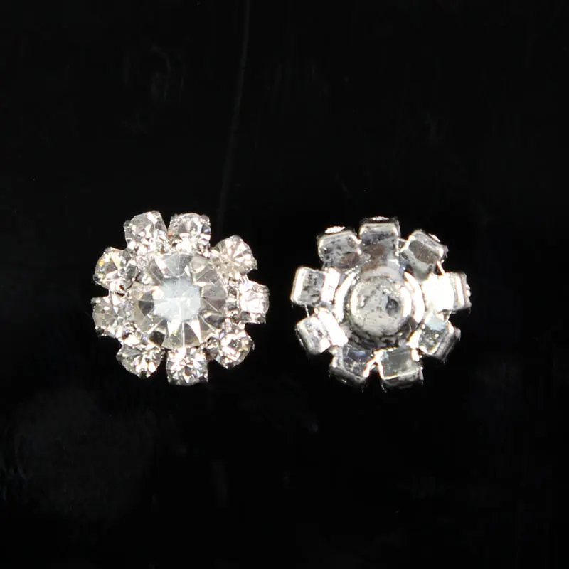 10 pcs DIY Round 10mm Metal Rhinestone Button For Wedding Embellishment Headband | Дом и сад
